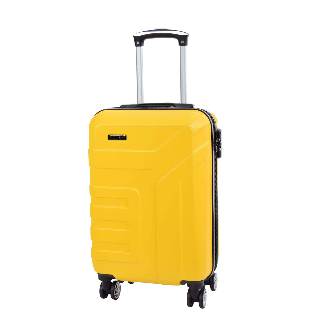 DR575 Expandable Hard Shell Cabin Luggage With Four Wheels Yellow 3