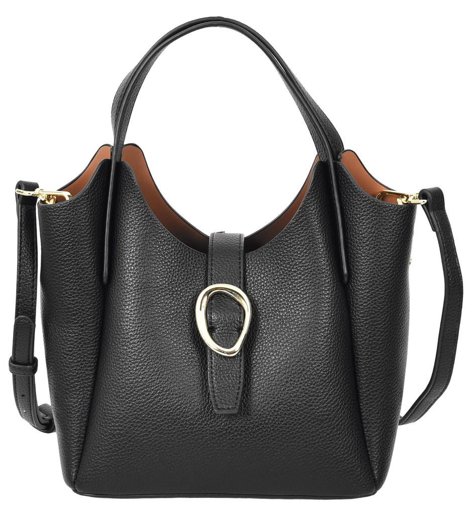 Montreal  Women's Small Faux Leather Shoulder Handbag Black -3