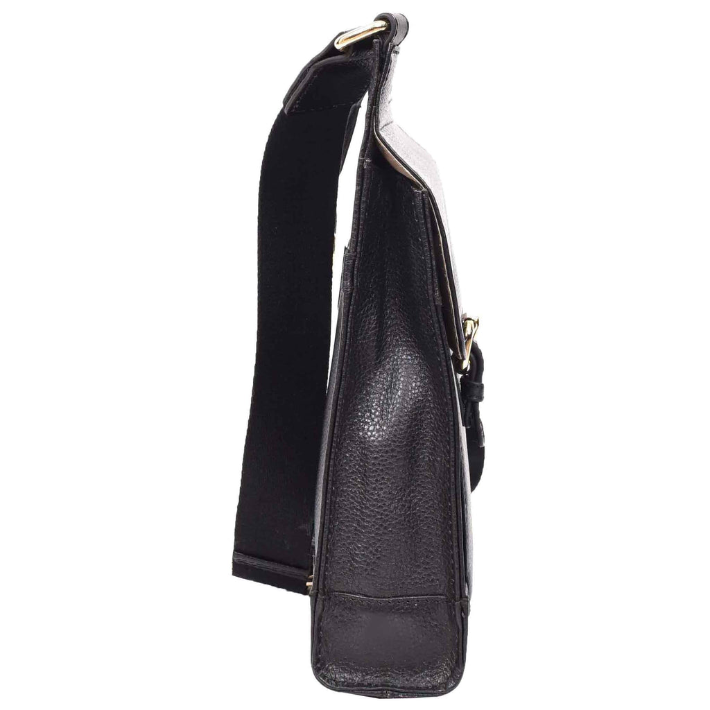 DR685 Ladies Real Leather Travel Messenger Bag Black 7