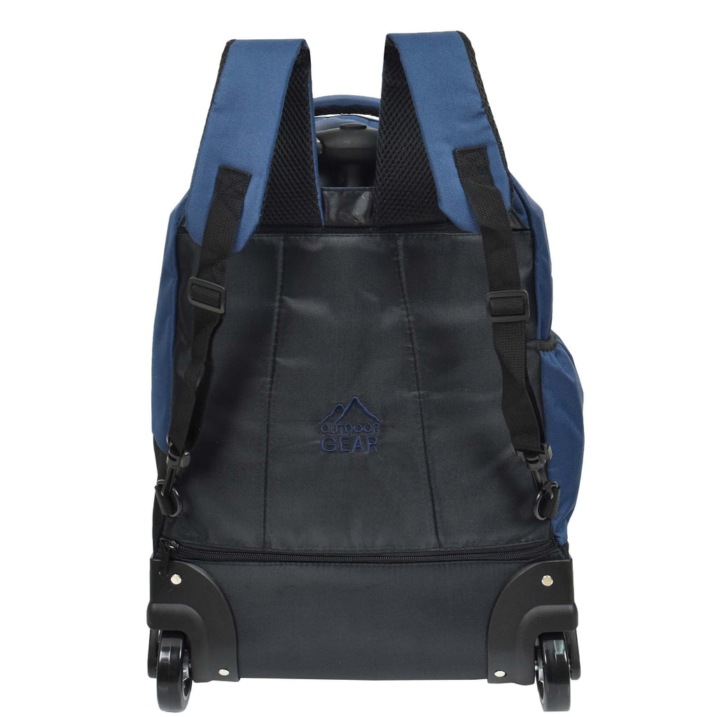 DR651 Rolling Wheels Cabin Size Hiking Backpack Navy 3