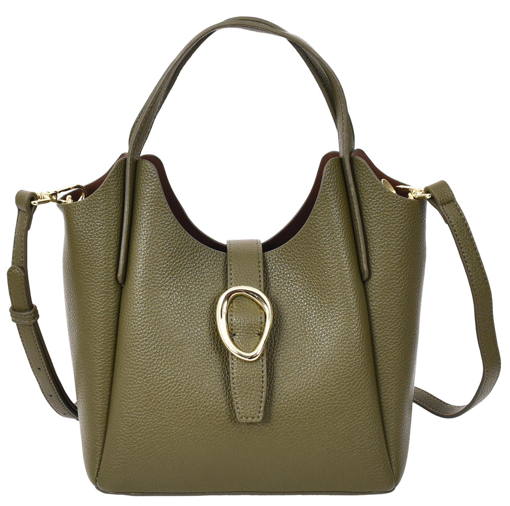 Montreal  Women's Small Faux Leather Shoulder Handbag Olive-3