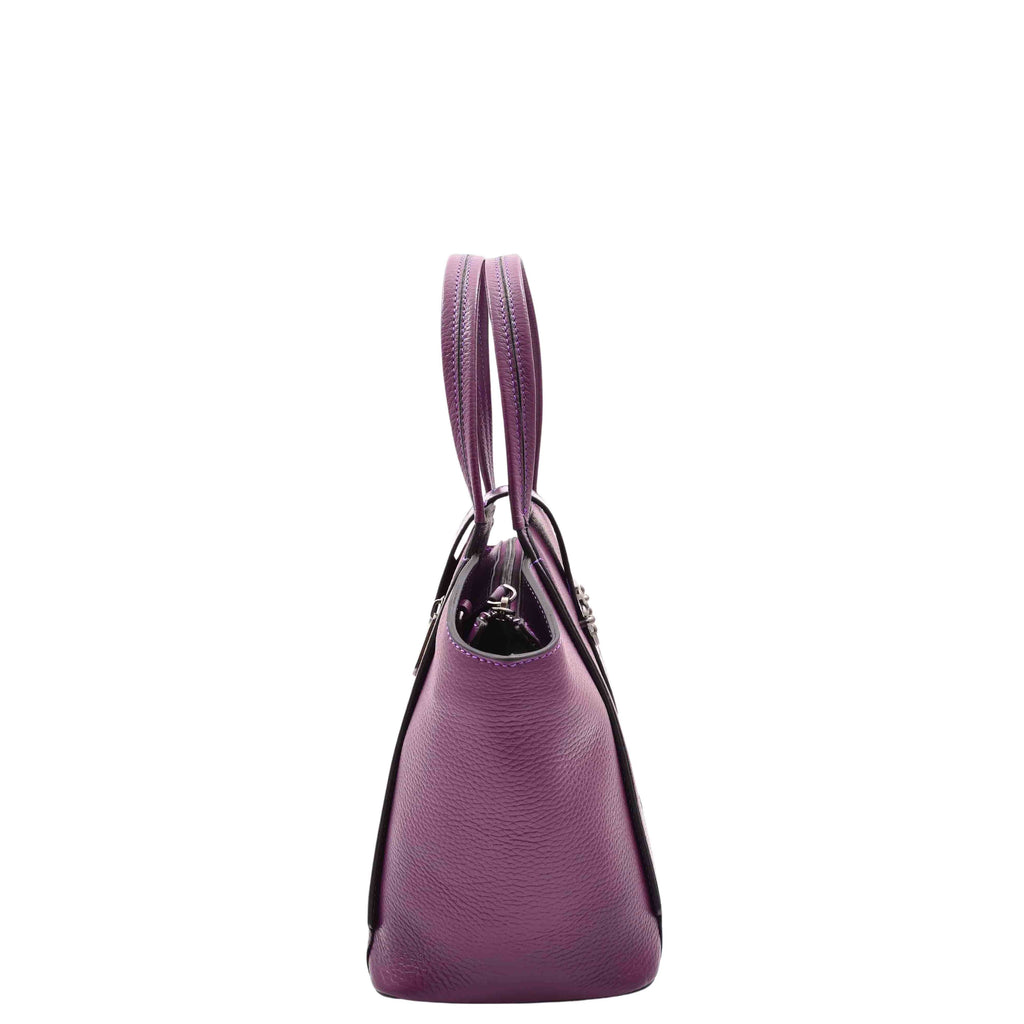 DR586 Women's Stylish Leather Adjustable Strap Handbag Purple 3