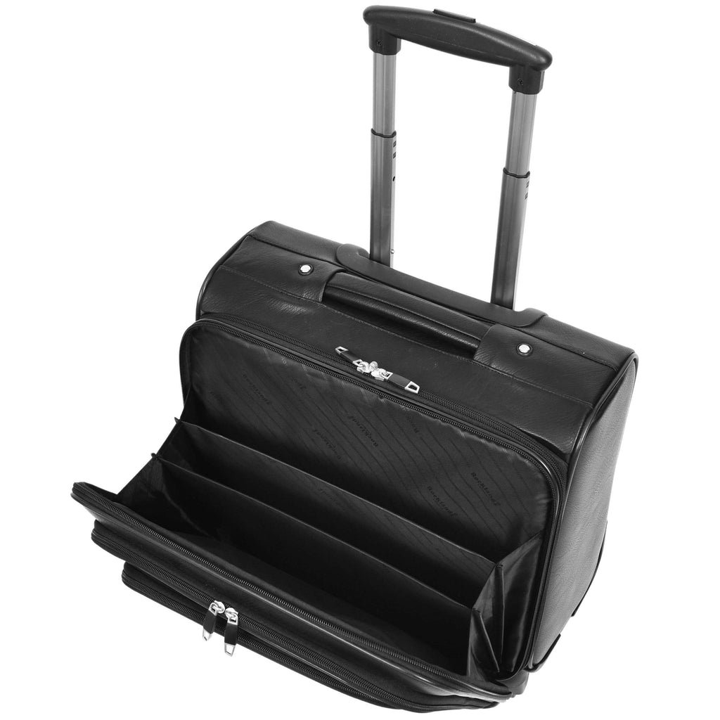 DR636 Executive Flight Bag Four Wheels Cabin Laptop Trolley Case Black 3