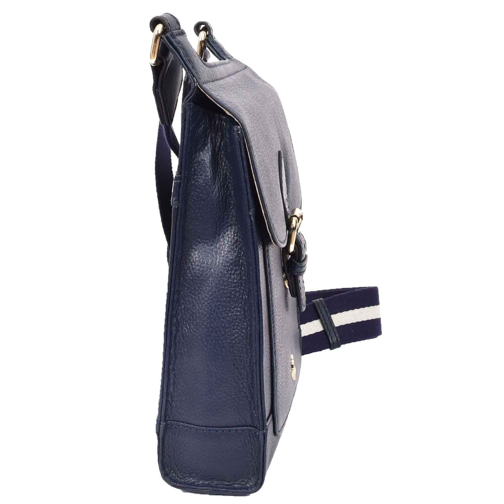 DR685 Ladies Real Leather Travel Messenger Bag Navy 4