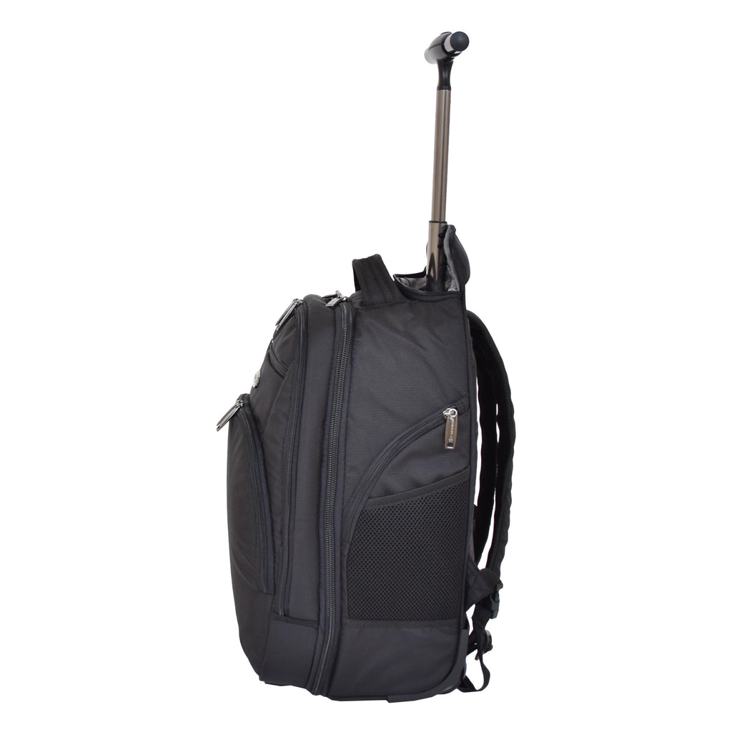 DR650 Two Wheeled Cabin Size Travel Backpack Black 3