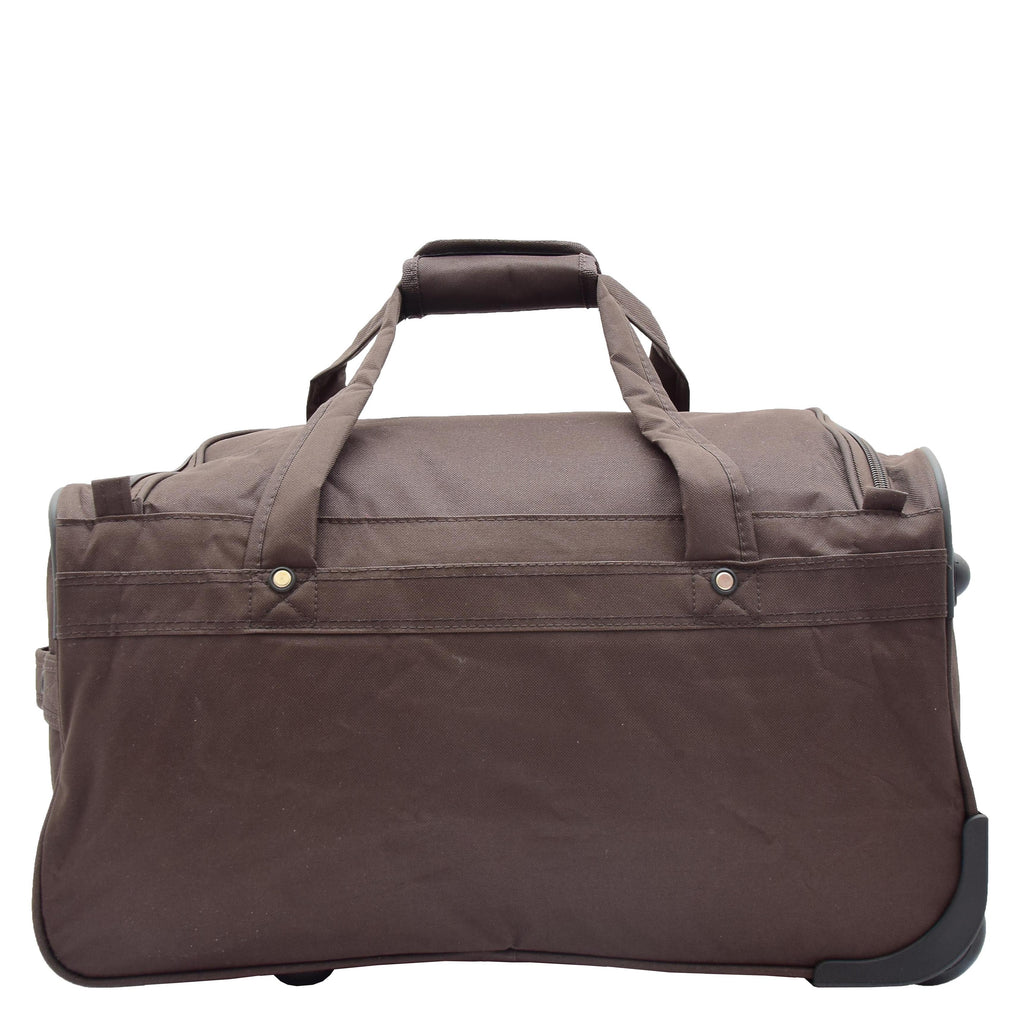 DR487 Lightweight Mid Size Holdall With Wheels Brown 4