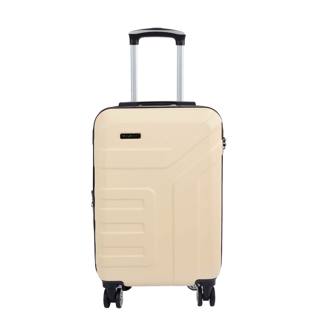 DR575 Expandable Hard Shell Cabin Luggage With Four Wheels Off White 4