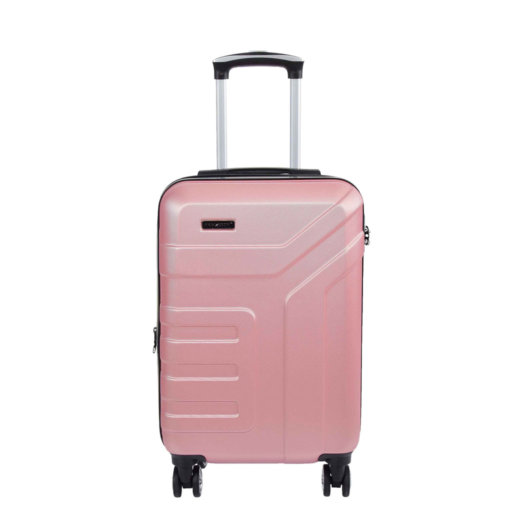 DR575 Expandable Hard Shell Cabin Luggage With Four Wheels Rose Gold 4