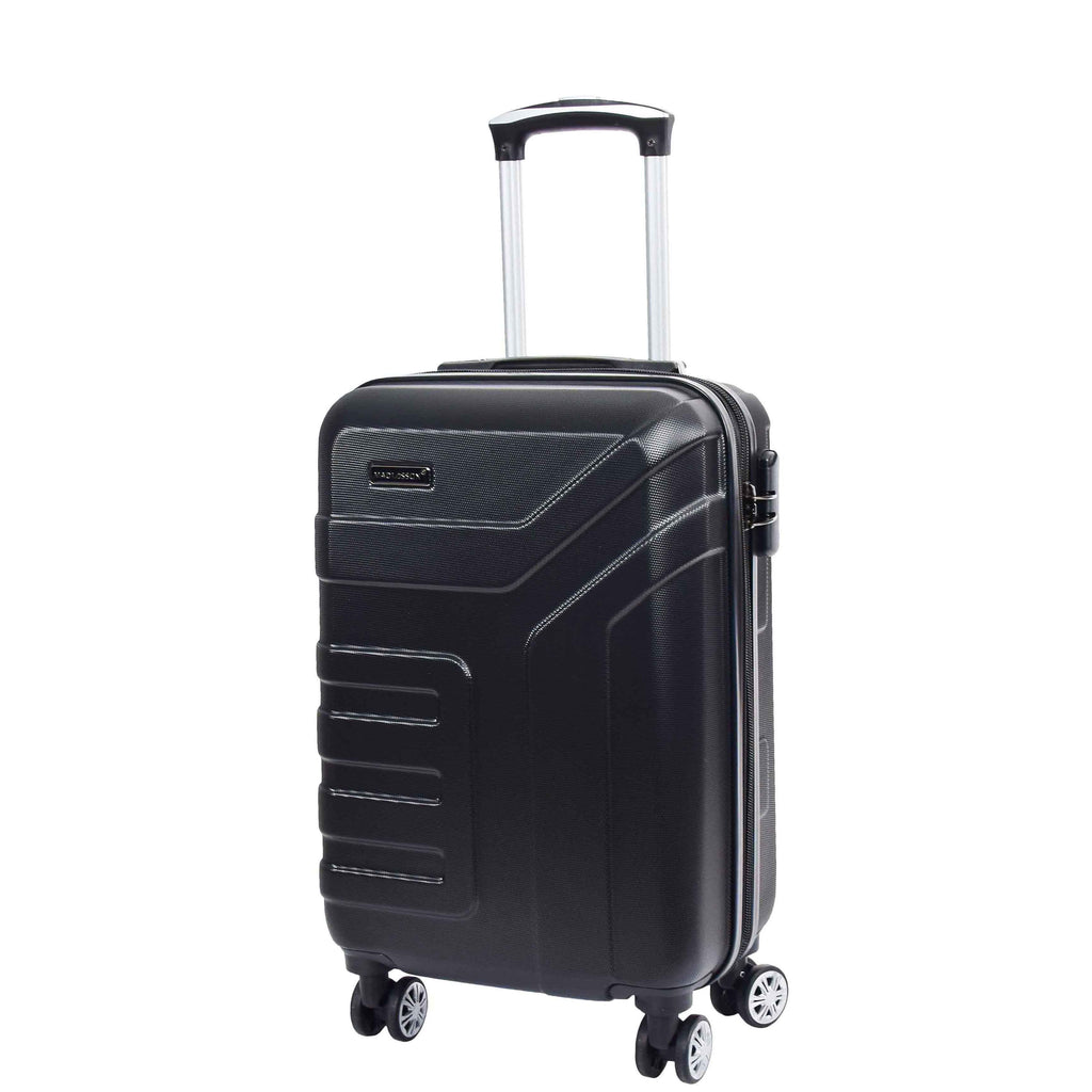 DR575 Expandable Hard Shell Cabin Luggage With Four Wheels Black 4