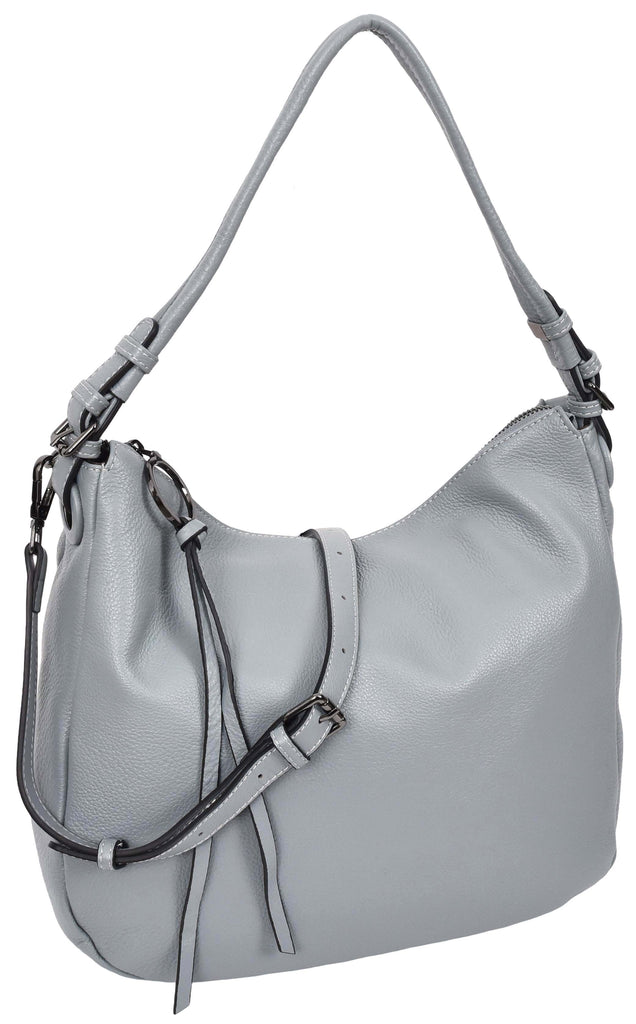 Ottawa Women's Genuine Leather Hobo Style Shoulder Handbag  Blue-4