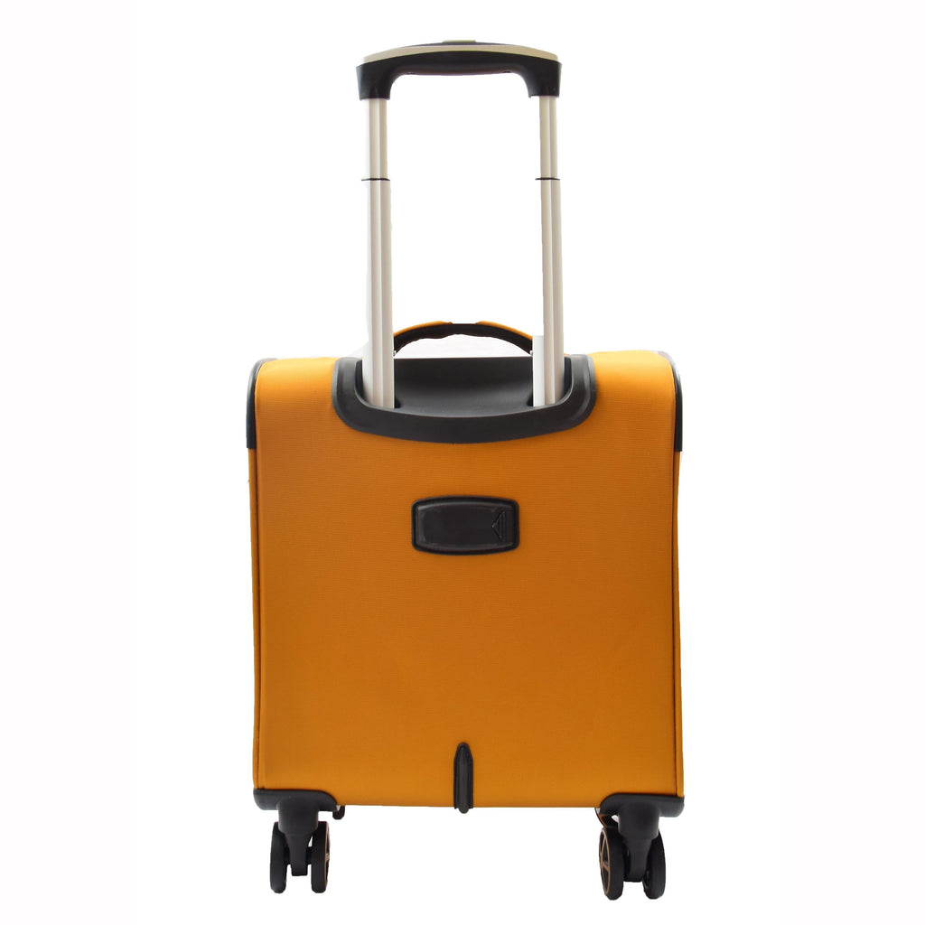 DR543 Soft Expandable 8 Wheeled Luggage Yellow 4