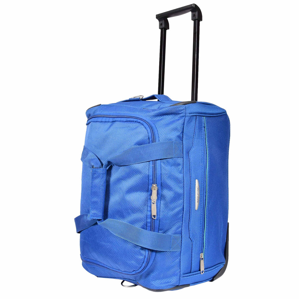 DR638 Weekend Travel Mid Size Bag Wheeled Holdall Duffle Blue 1