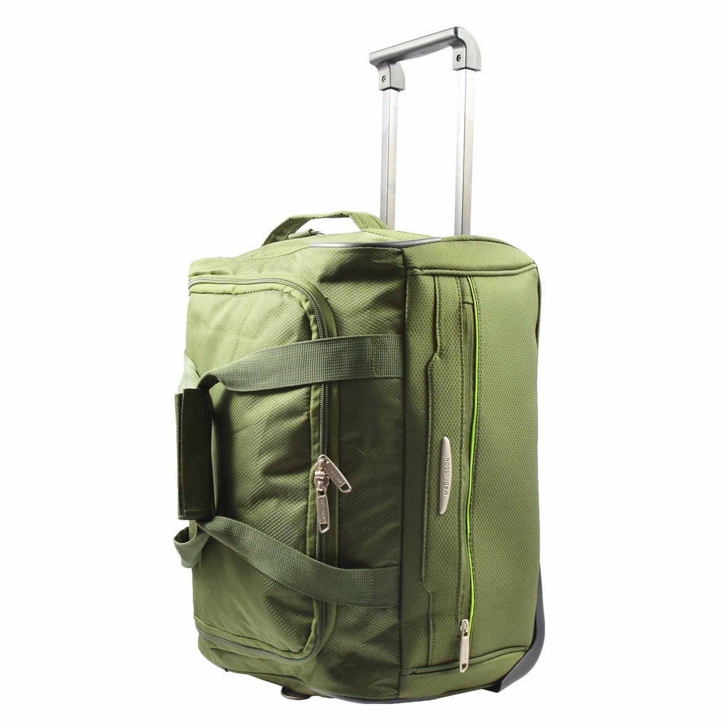 DR638 Weekend Travel Mid Size Bag Wheeled Holdall Duffle Khaki 1
