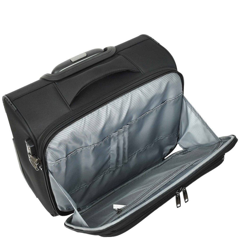 DR682 Cabin Size Wheeled Business Office Bag Pilot Case Black 4