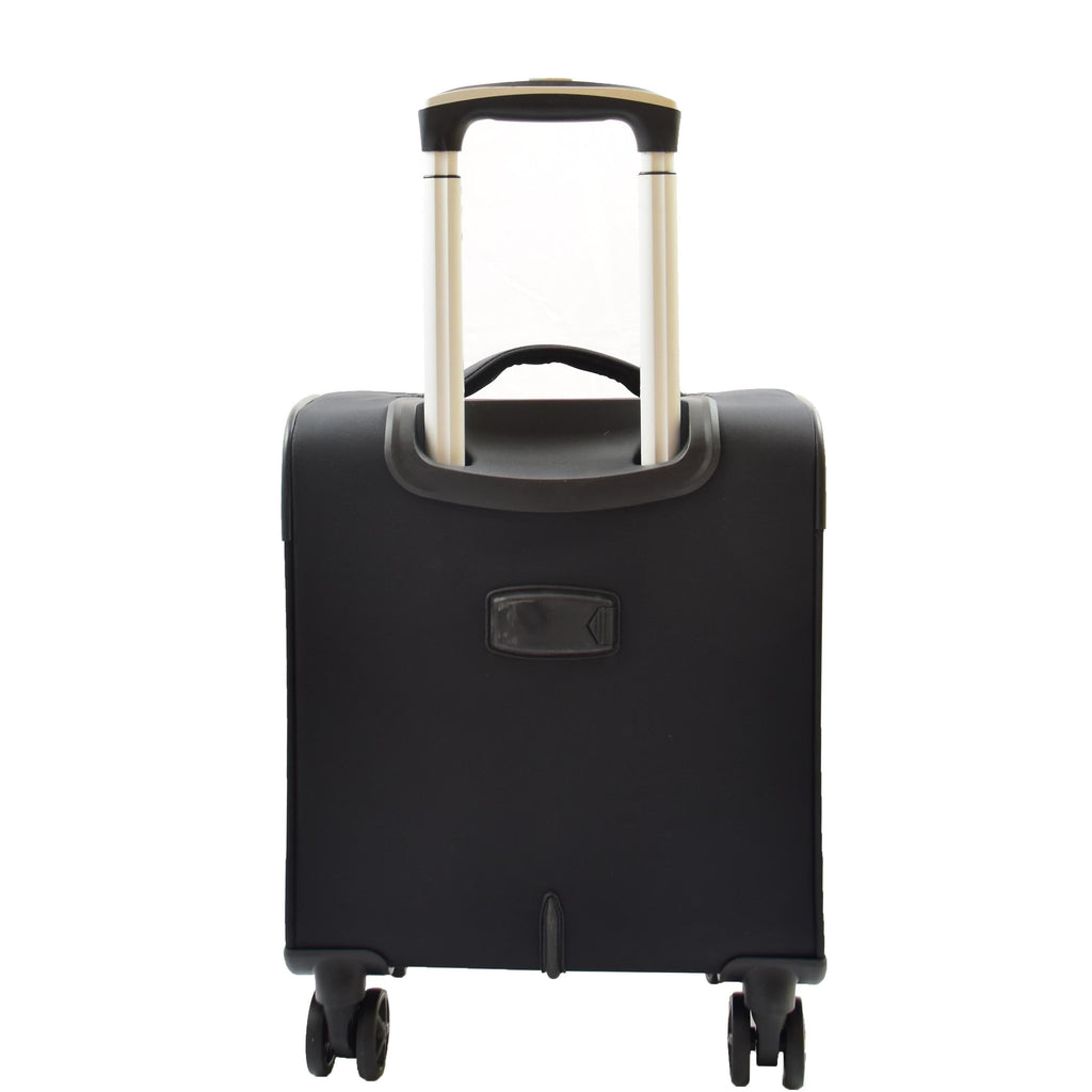 DR543 Soft Expandable 8 Wheeled Luggage Black 4