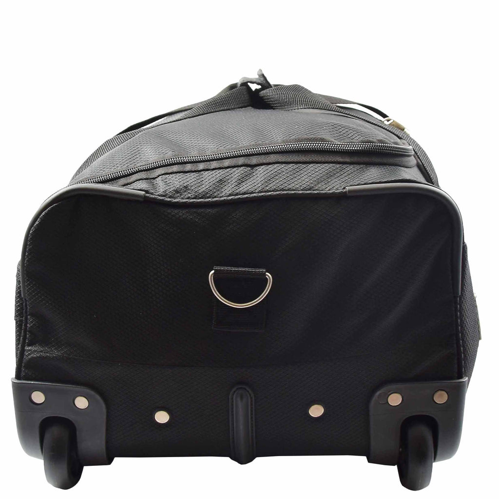 DR638 Weekend Travel Mid Size Bag Wheeled Holdall Duffle Black 3