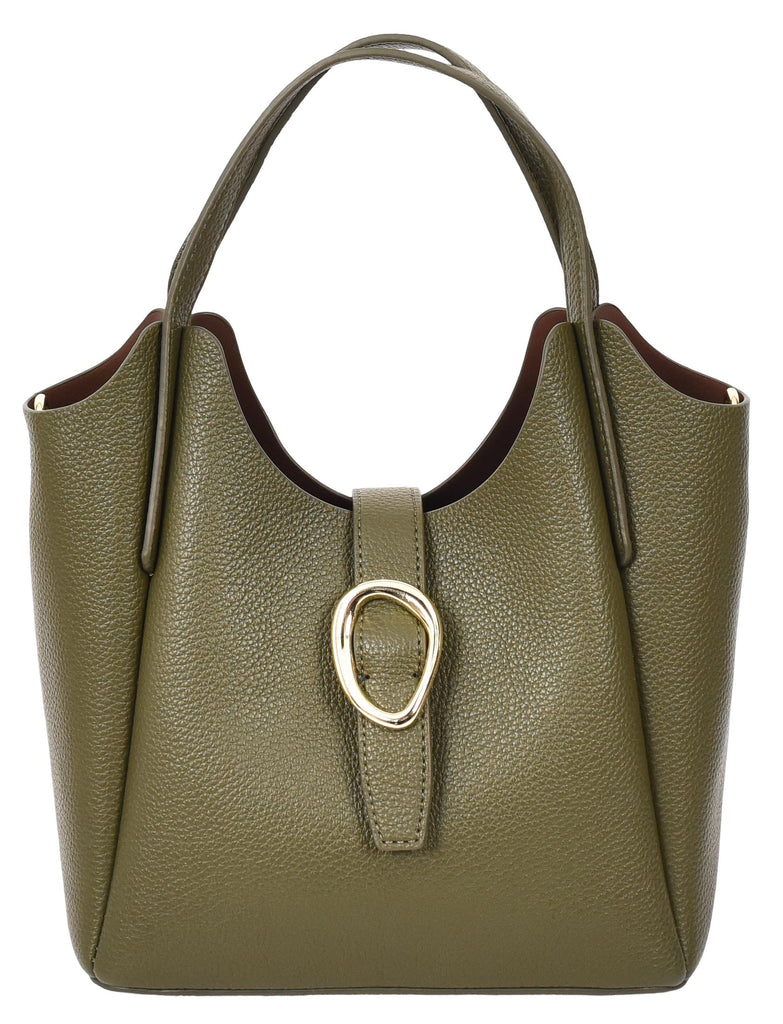 Montreal  Women's Small Faux Leather Shoulder Handbag Olive-5