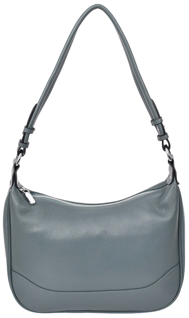 Kitchener Women's Leather  Organiser Hobo Style Shoulder Bag Teal-5