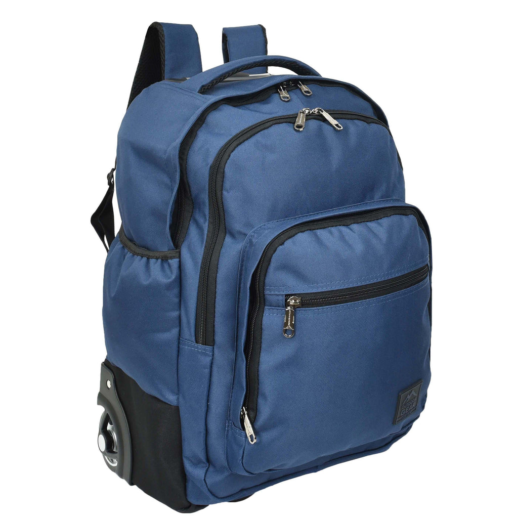 DR651 Rolling Wheels Cabin Size Hiking Backpack Navy 5