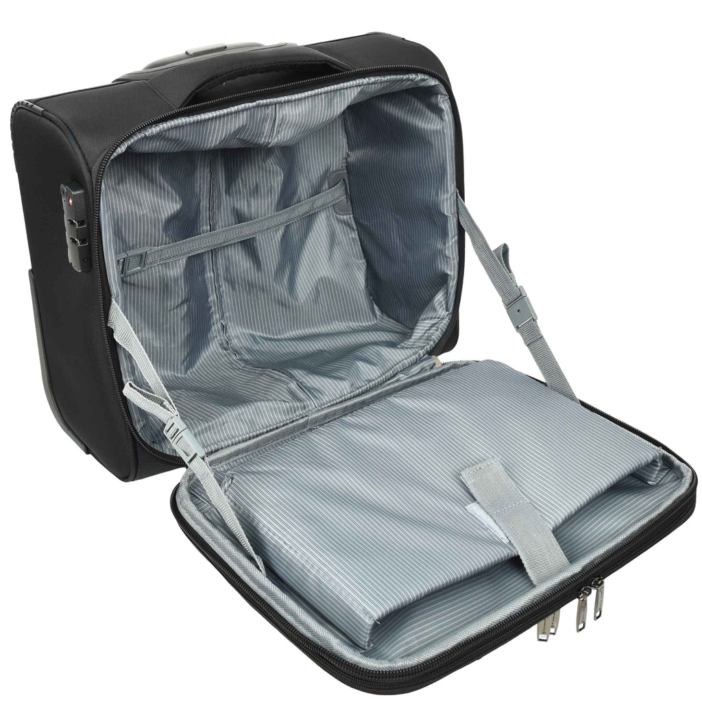 DR682 Cabin Size Wheeled Business Office Bag Pilot Case Black 5
