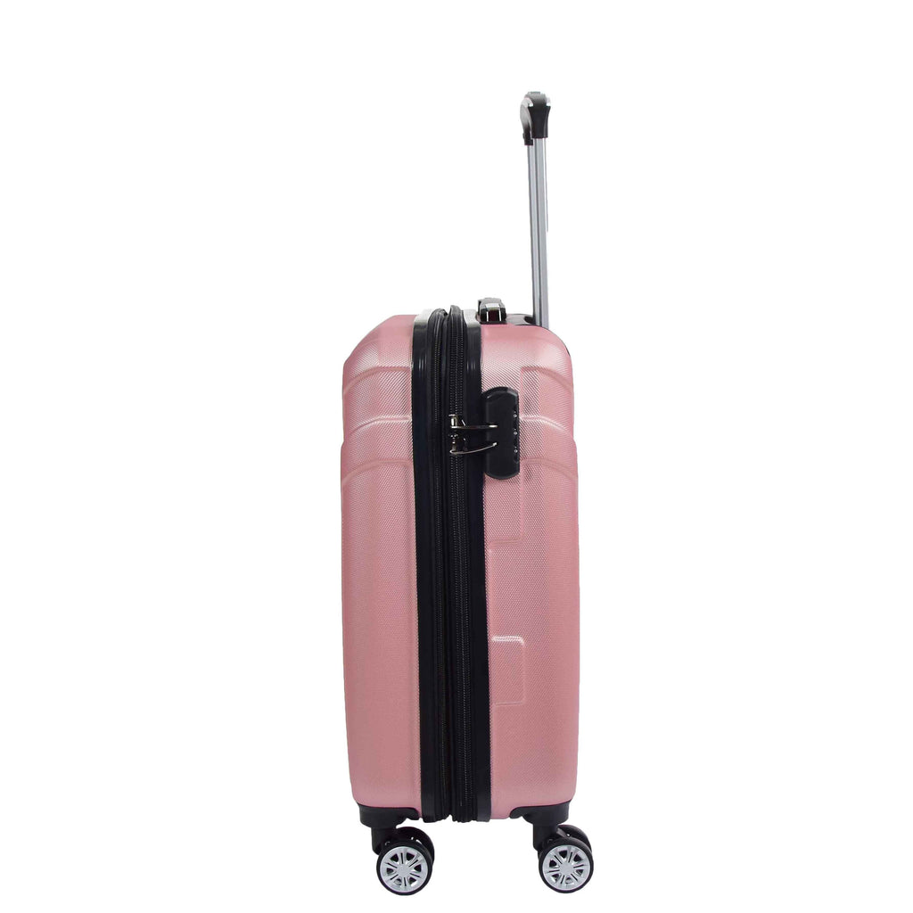 DR575 Expandable Hard Shell Cabin Luggage With Four Wheels Rose Gold 5