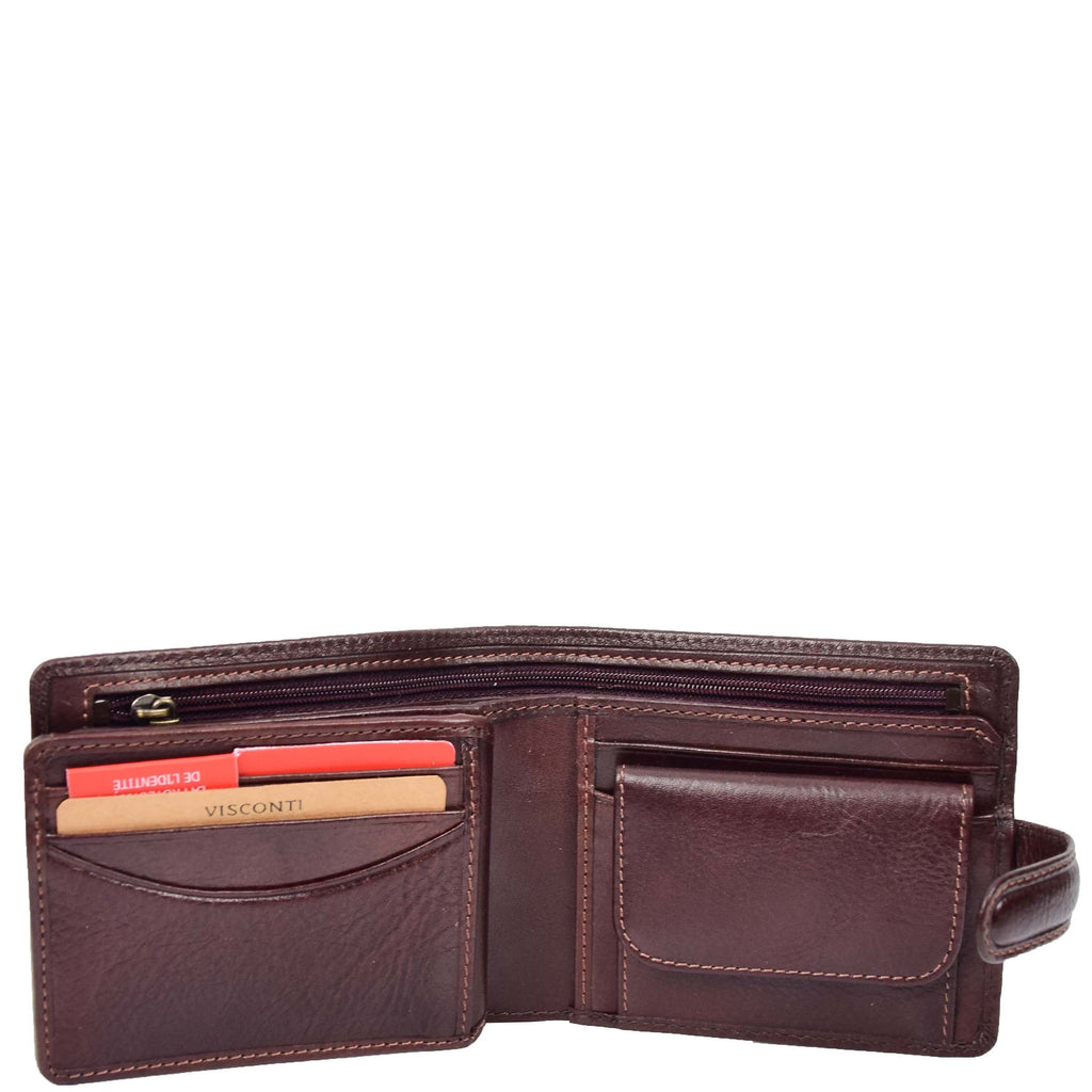 DR661 Men's Soft Tanned Leather Bi-Fold Wallet RFID Black 5