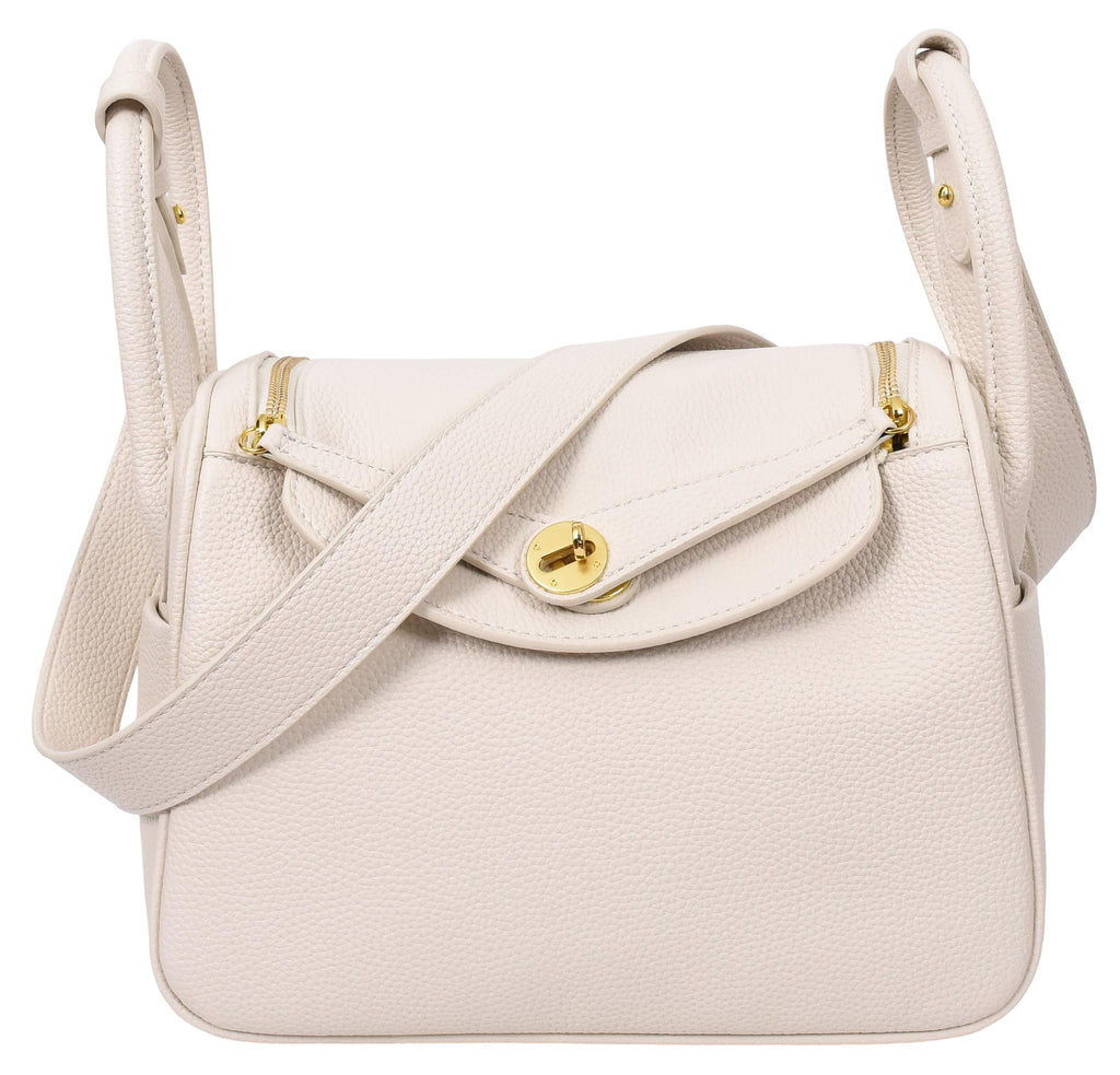 Iqaluit Women's Faux Leather Large Shoulder Strap Bag White-4