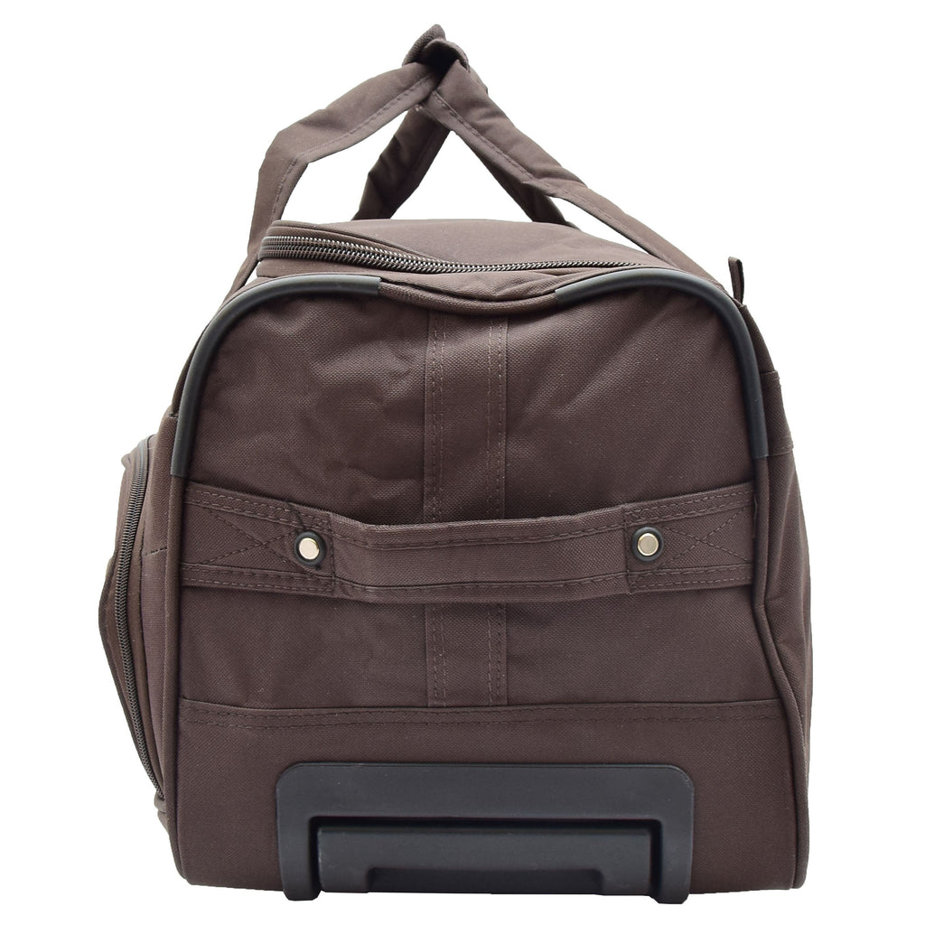 DR487 Lightweight Mid Size Holdall With Wheels Brown 6