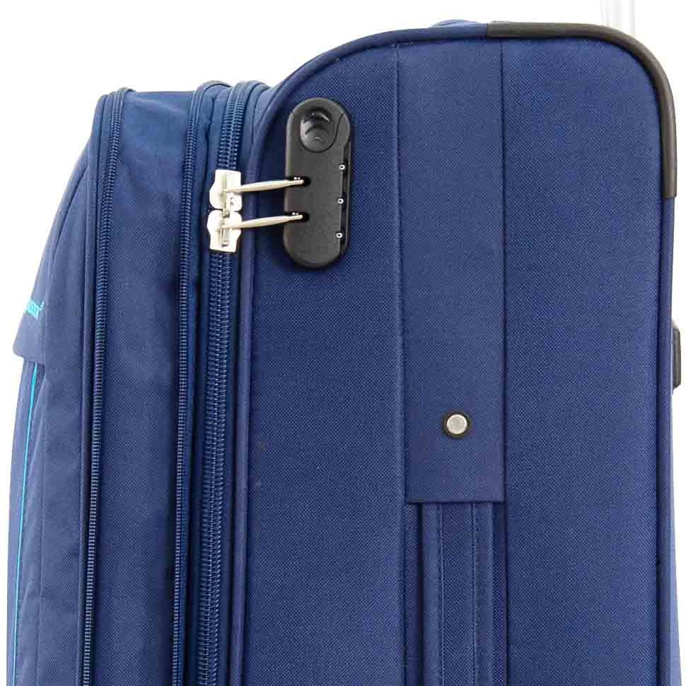 DR549 Expandable 8 Spinner Wheel Soft Luggage Navy 12