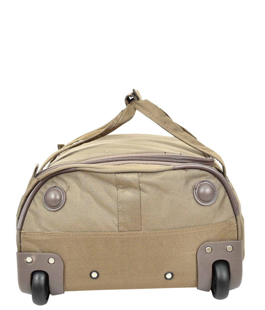 DR638 Weekend Travel Mid Size Bag Wheeled Holdall Duffle Beige 4