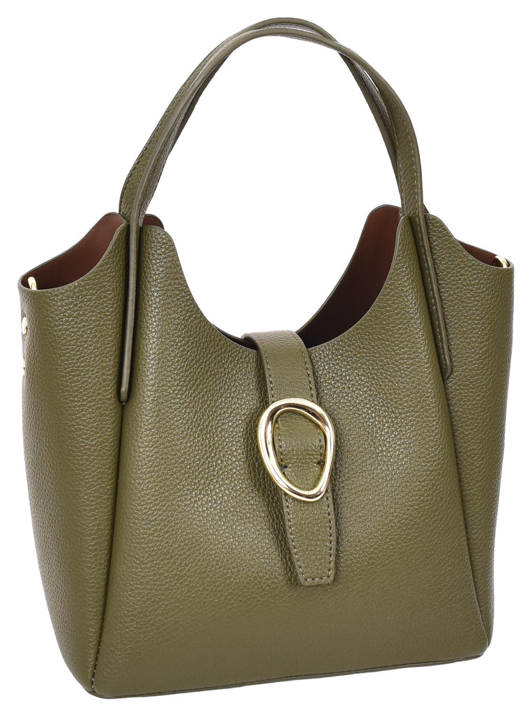 Montreal  Women's Small Faux Leather Shoulder Handbag Olive-6