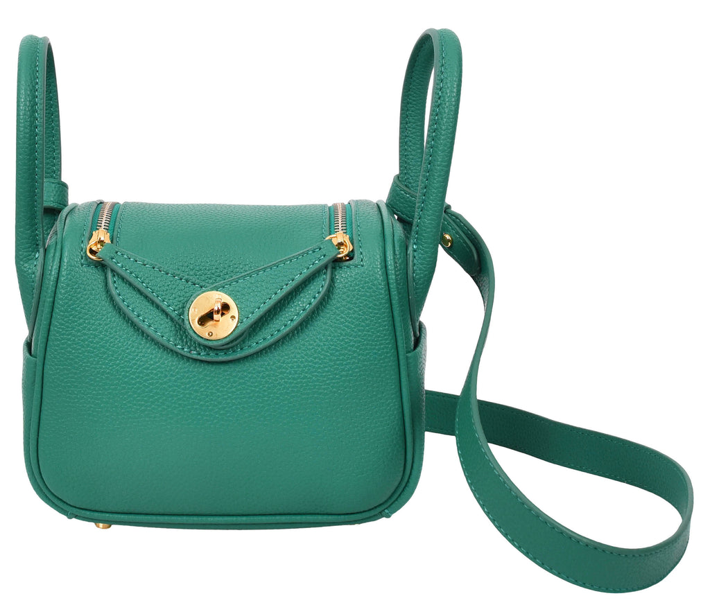 Regina Women's Faux Leather Mini Shoulder Strap Bag Green-6