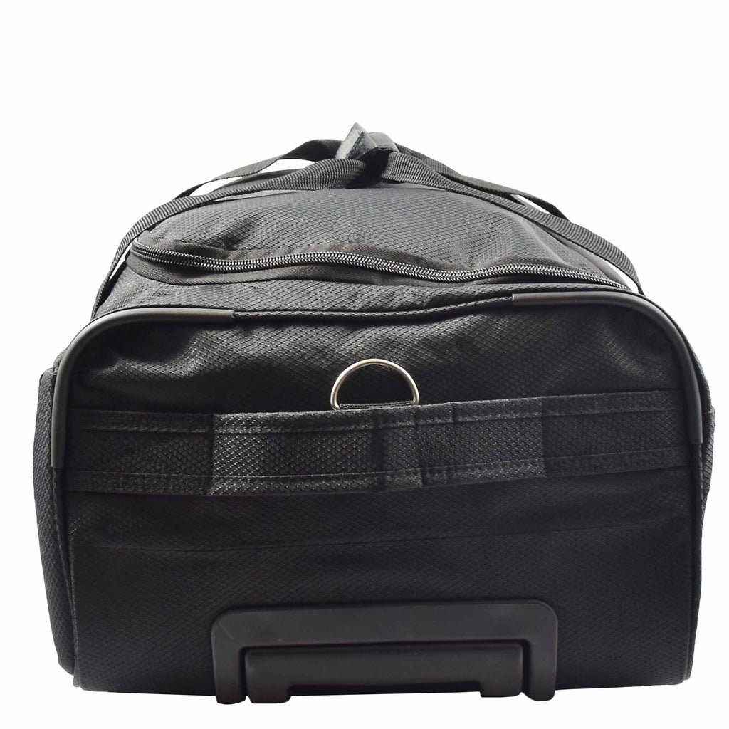 DR638 Weekend Travel Mid Size Bag Wheeled Holdall Duffle Black 4