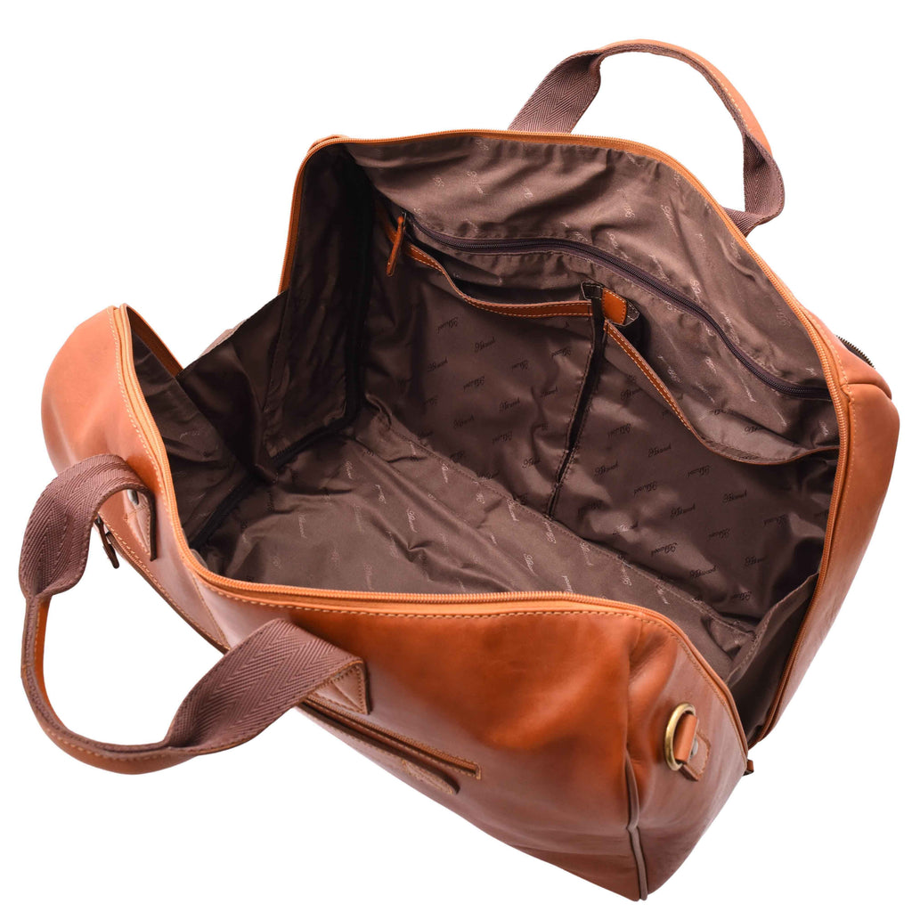 DR292 Genuine Leather Travel Holdall Overnight Bag Honey 6