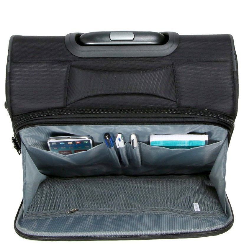 DR682 Cabin Size Wheeled Business Office Bag Pilot Case Black 6