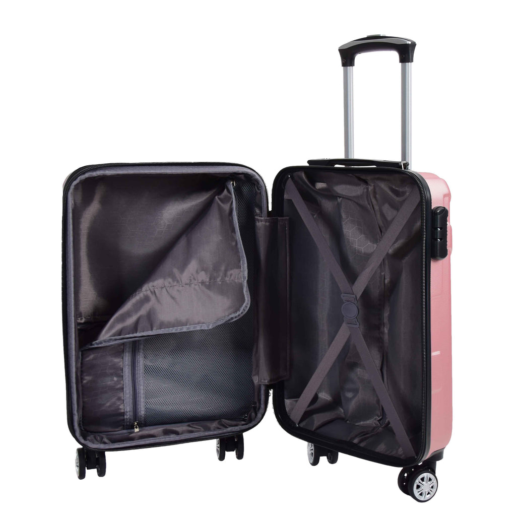 DR575 Expandable Hard Shell Cabin Luggage With Four Wheels Rose Gold 7