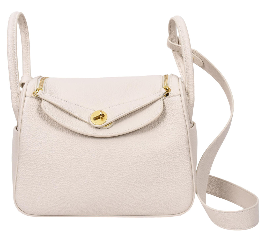 Iqaluit Women's Faux Leather Large Shoulder Strap Bag White-6