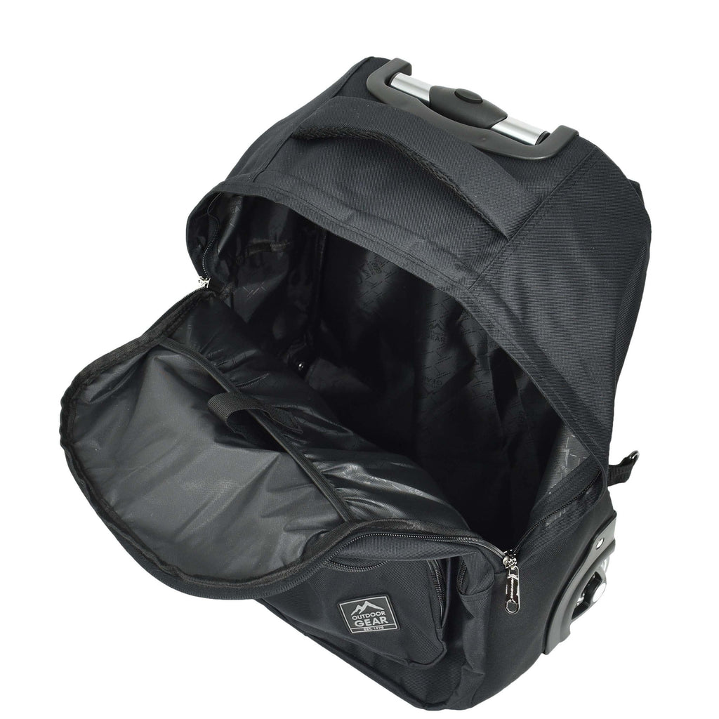 DR651 Rolling Wheels Cabin Size Hiking Backpack Black 7