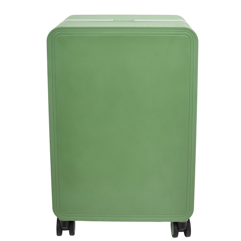 DR698 Cabin Size USB Port Suitcase Four Wheels Hard Shell Smart Luggage Green-6