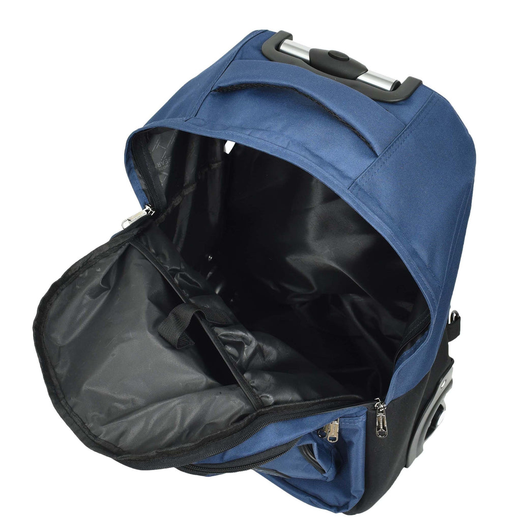 DR651 Rolling Wheels Cabin Size Hiking Backpack Navy 7
