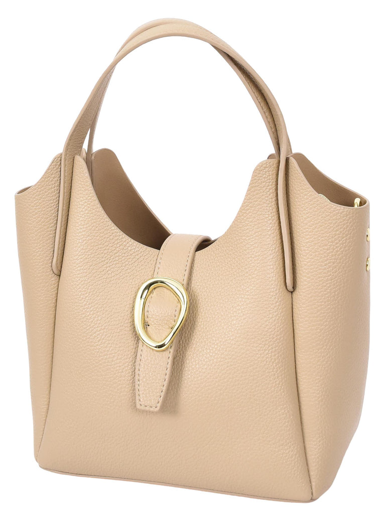 Montreal  Women's Small Faux Leather Shoulder Handbag Beige-7