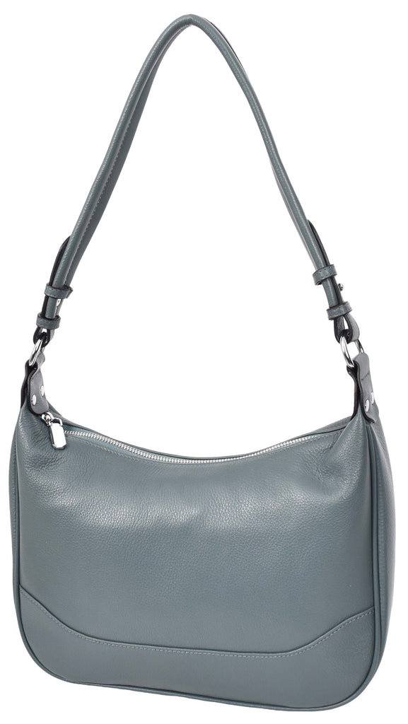 Kitchener Women's Leather  Organiser Hobo Style Shoulder Bag Teal-7