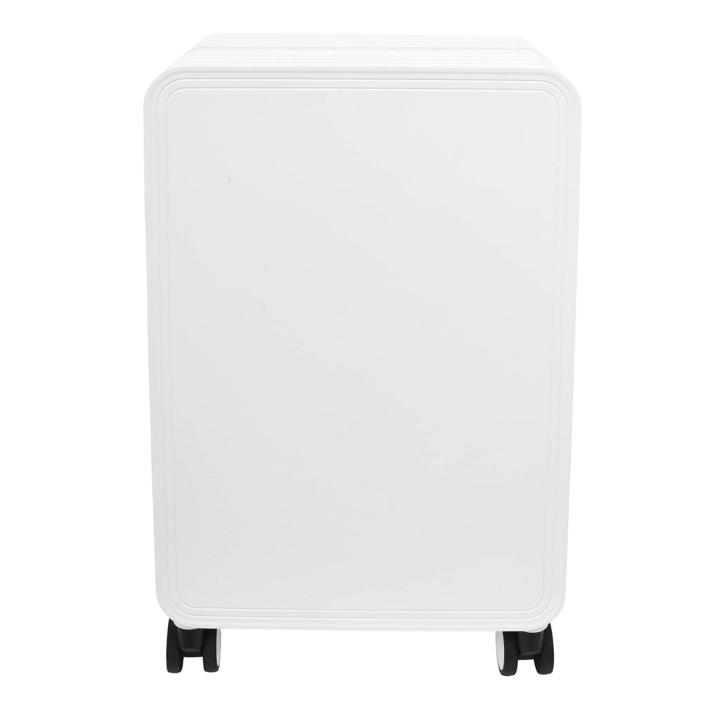 DR698 Cabin Size USB Port Suitcase Four Wheels Hard Shell Smart Luggage White-6