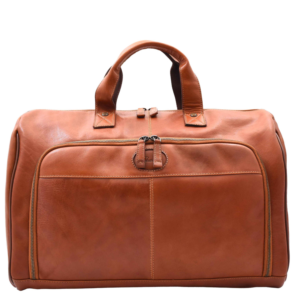 DR292 Genuine Leather Travel Holdall Overnight Bag Honey 7