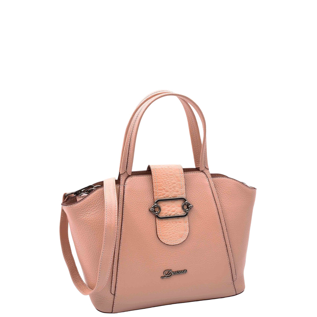 DR586 Women's Stylish Leather Adjustable Strap Handbag Rose 7