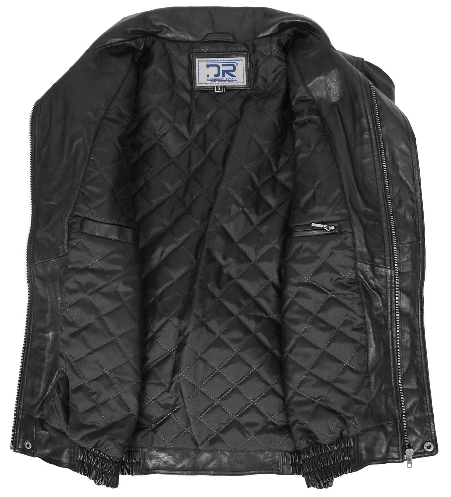 DR109 Men's Leather Nubuck Classic Black Jacket 7