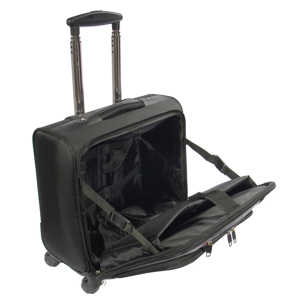 DR642 Four Wheels Cabin Size Travel Pilot Case Black 7