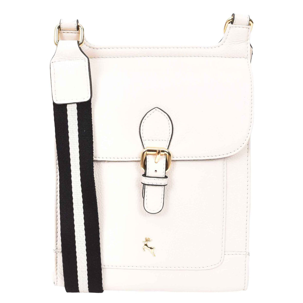 DR685 Ladies Real Leather Travel Messenger Bag White 7