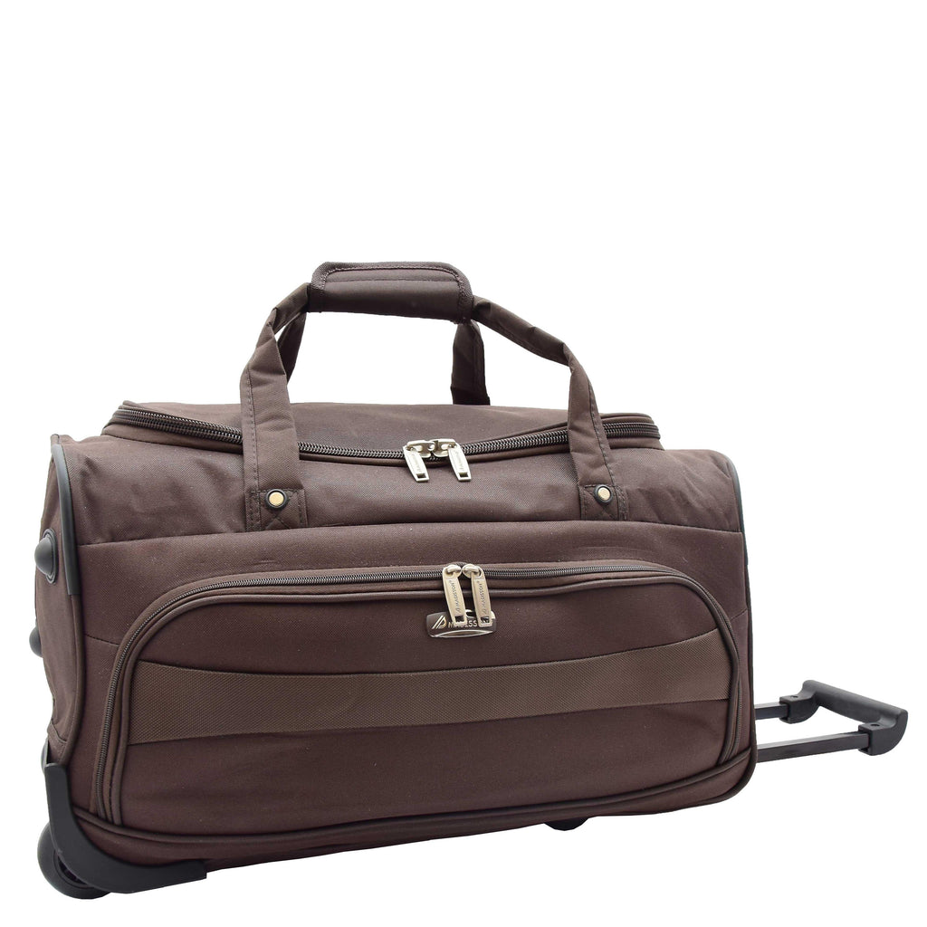 DR487 Lightweight Mid Size Holdall With Wheels Brown 7