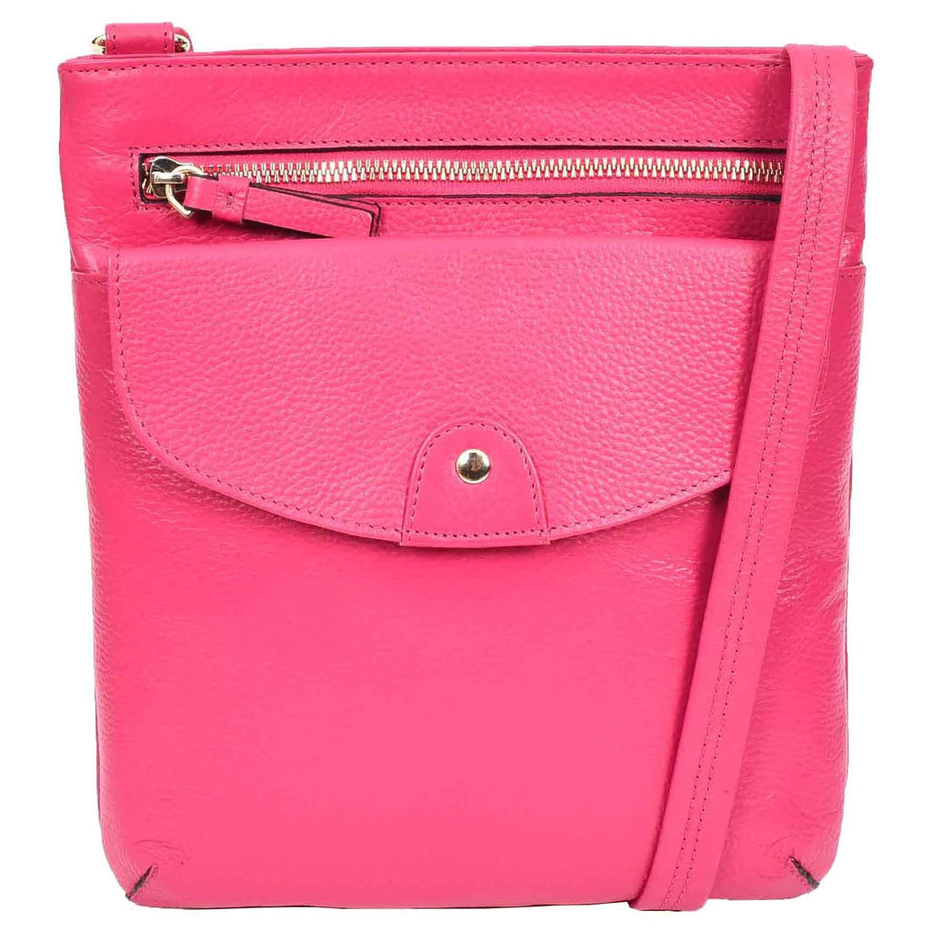 DR686 Ladies Leather Cross Body Sling Bag Pink 4